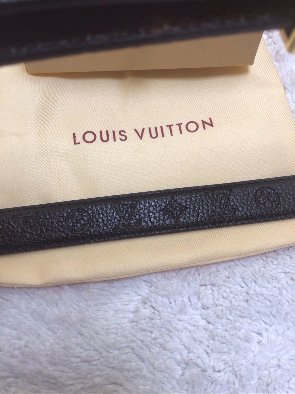 Louis Vuitton Brown Monogram LV Buckle Belt with Crystal Accent reversible 38” - Picture 6 of 8